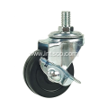 Light Duty Threaded Stem Brake Rubber Casters